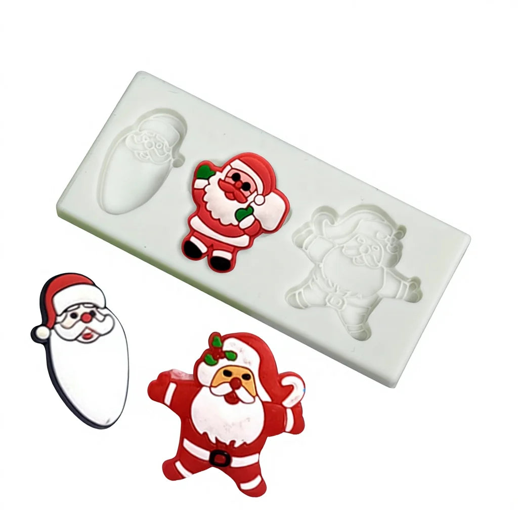 AK Christmas Santa Candy Fondant Chocolate Resin Mold Silicone Cake Mold for Resin Silicone Baking Mould Custom Cake Decorations
