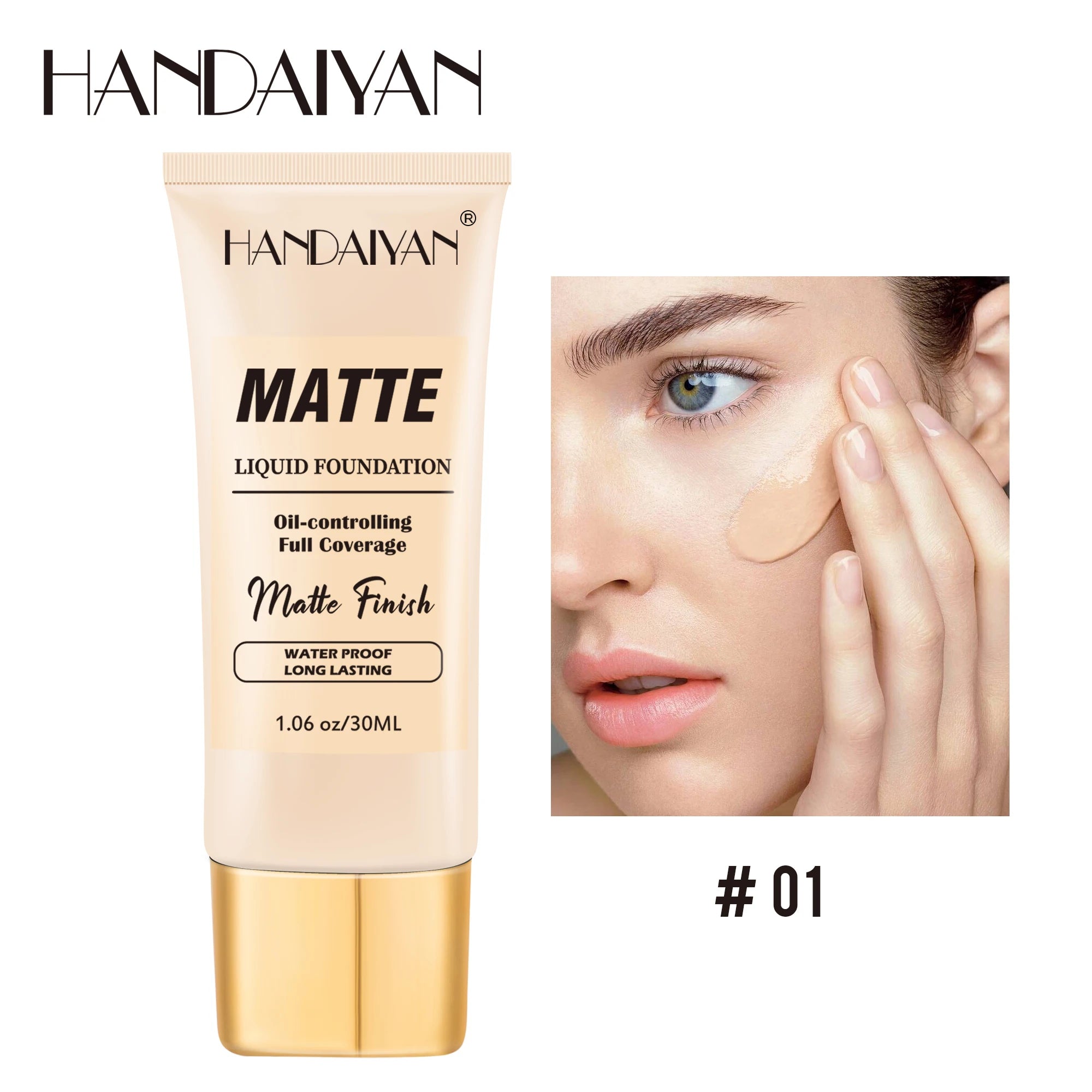 HANDAIYAN Authentic Concealer Holding Makeup Liquid Foundation Oil Control Brightening Foundation Cream Natural Concealer