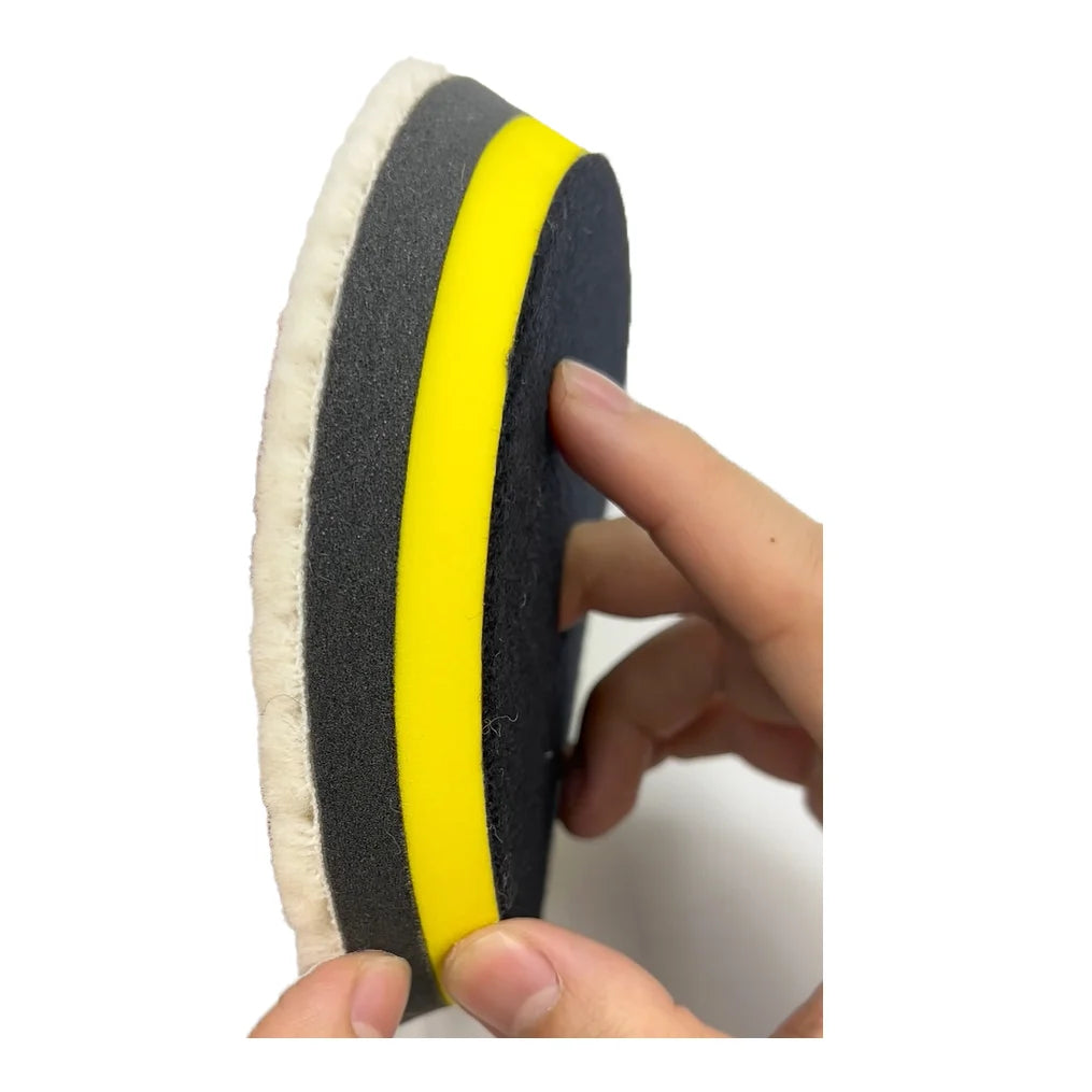 5in 6in JPN Style Dense Short Wool Heavy Cutting Wool Buffing Pad Professional EVA Cushion Layer High Efficiency Polishing Pad