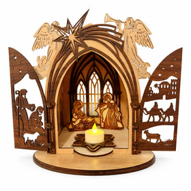 Custom Wood 3D Nativity Set Laser Cutting Service Custom Christmas Nativity Scene Kit for Farmhouse Holiday Decor
