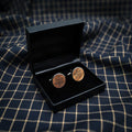 Luxury Solid Wood & Alloy Shirt Cufflinks With Box for Weddings Party and Gifts