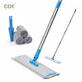 Best Self-Cleaning Flat Mop with Swivel Handle Aluminum Pole and Metal Panel for Floor Usage