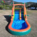 21x9x12FT/6.4x2.75x3.65m Commercial Grade PVC Outdoor Backyard Adult Kids Party Game Inflatable Slides with Splash PoolBlower