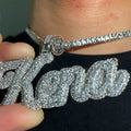 Custom Jewelry Designer Iced Out Diamonds Brass Letter AAA Zircon Customised Name Necklace