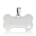 Custom Engraved Mirror Anti-lost Collar Nameplate Accessory Name Plate Bone Personalized Stainless Steel