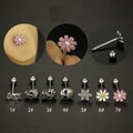 Gaby 14G Full Stainless Steel Tongue Barbell Body Piercing Jewelry Heart Bunny Cat Skull Flower Design Wedding Gift Mind