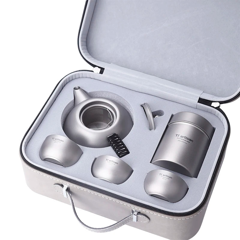 350ml Titanium Water Kettle with Anti-Scalding Handle and Ultralight Lid Outdoor Camping Canteen for Coffee Tea Drinkware Pot