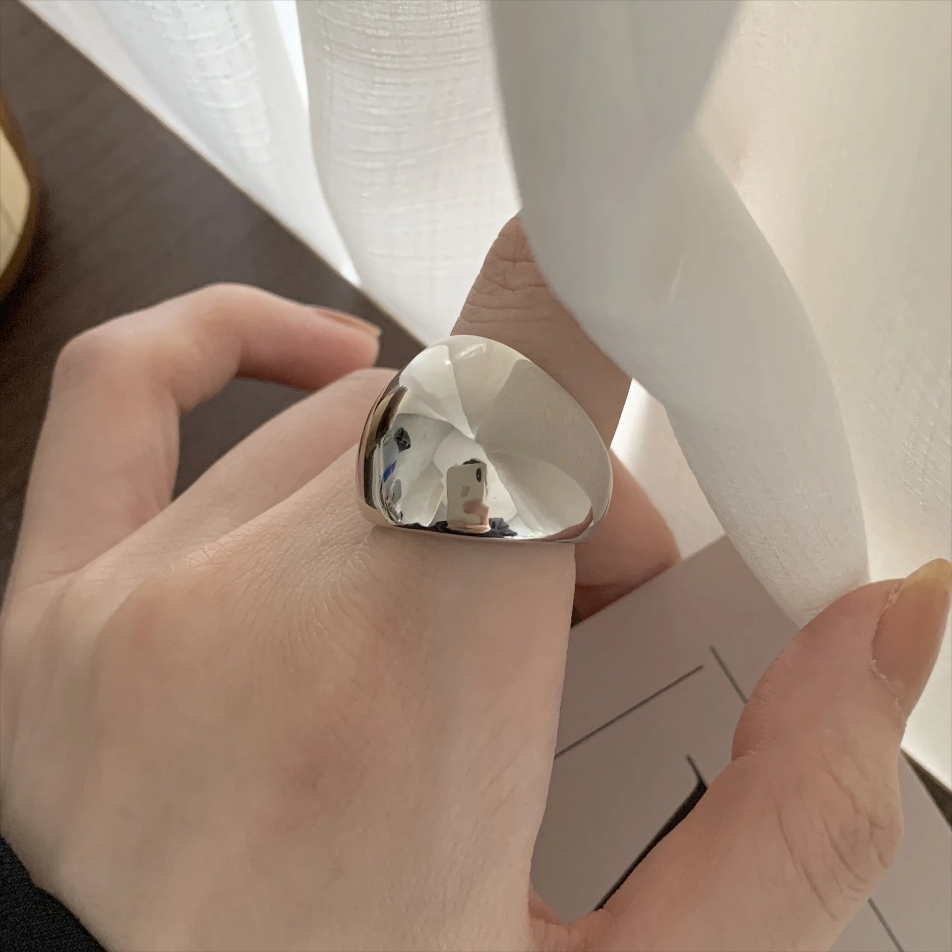 High Polishing Smooth Open Ring 925 Sterling Silver Chunky Luxury Fashion Ring