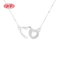Factory Custom Personality Heart Shape 925 Sterling Silver Fashion Necklace Pendants for Jewelry Making
