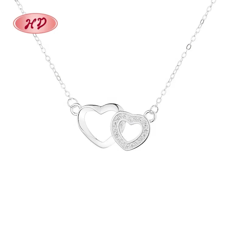 Factory Custom Personality Heart Shape 925 Sterling Silver Fashion Necklace Pendants for Jewelry Making