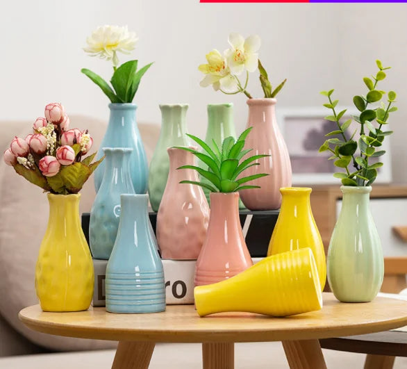 Nordic Simple Contemporary Creative Style Ceramic Tabletop Flower Vases Decorative for Home Decor