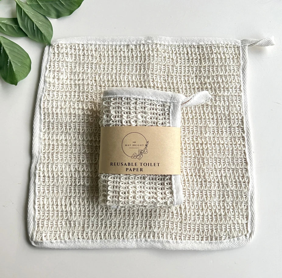 Natural Bath Body Washing Cloth Biodegradable Sisal Exfoliating Loofah Towel Sisal Hemp Exfoliating Washcloths for Shower