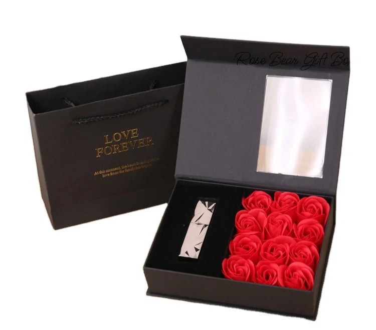 Valentines Day Mother's Day  Gifts Soap Rose Flowers with Gift Box Girls Gifts Artificial Rose Flowers