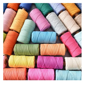 Wholesale Eco-Friendly Cotton Gassed Macrame Cord Yarn Count 20-60 for Handmade Home Decor & Hand Knitting 50m/100m