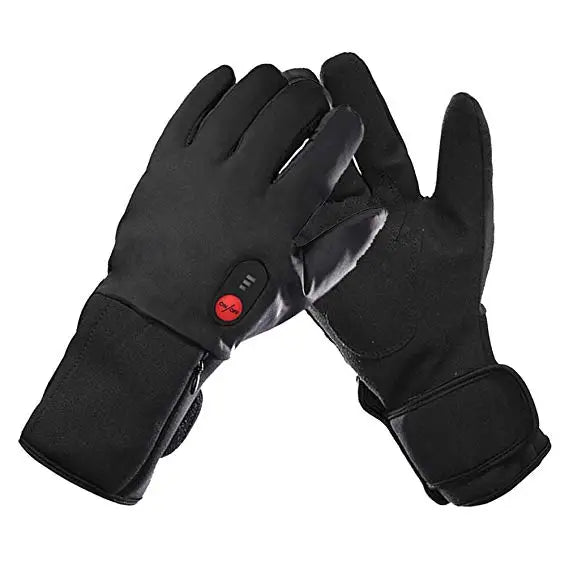 New Fashion Cool Winter Heated Gloves Men Breathable Waterproof Warm Touchscreen Compatible Adjustable Wrist Strap 2-8 Hours Ski