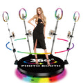 Portable 360 Degree Slow Motion Rotating Photo Booth Machine Compatible with IPads SLR Cameras Smartphones