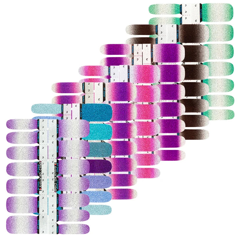 Huizi Wholesale Custom Nail Wraps Nail Art Decoration Sticker 3d Nail Polish Strip Wrap
