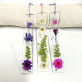 New Custom Handmade Dried Flower Bookmarks With Tassels Clear Real Dried Flower Resin Floral Book Mark Lace Rose Daisy Fens