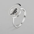 Anti Anxiety Stress Relief Niche Diamond Ring Vintage Swan Spinning Ring Jewelry