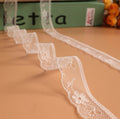 Hot Selling 1cm Width Eco-Friendly French Lace Trim Nylon Lace Trimming White Women's Wedding Dresses Accessories Shoes Bags