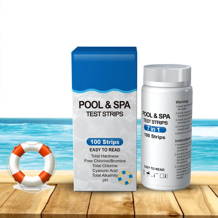 Swimming Pool Test Strips 7in1 Spa Water Test Kit