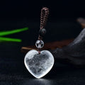 Natural Crystal Heart-Shaped Bag and Keychain Polished and Carved Rough Stone Accessory for Home Decoration