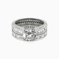 SGARIT 14K White Gold Wedding Ring Set 1CT Brilliant Cut Moissanite Engagement Ring Luxury Full Diamond Jewelry