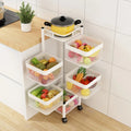 Vertical Metal Miscellaneous Storage Rack Foldable Stocked Multifunction Kitchen Iron Folding Spice Rack With Wheels