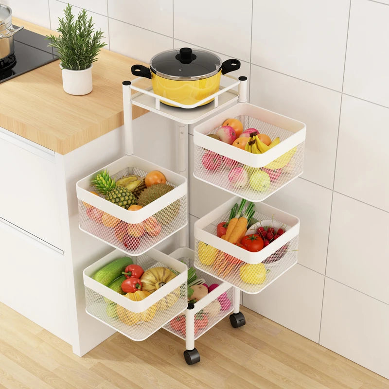 Vertical Metal Miscellaneous Storage Rack Foldable Stocked Multifunction Kitchen Iron Folding Spice Rack With Wheels