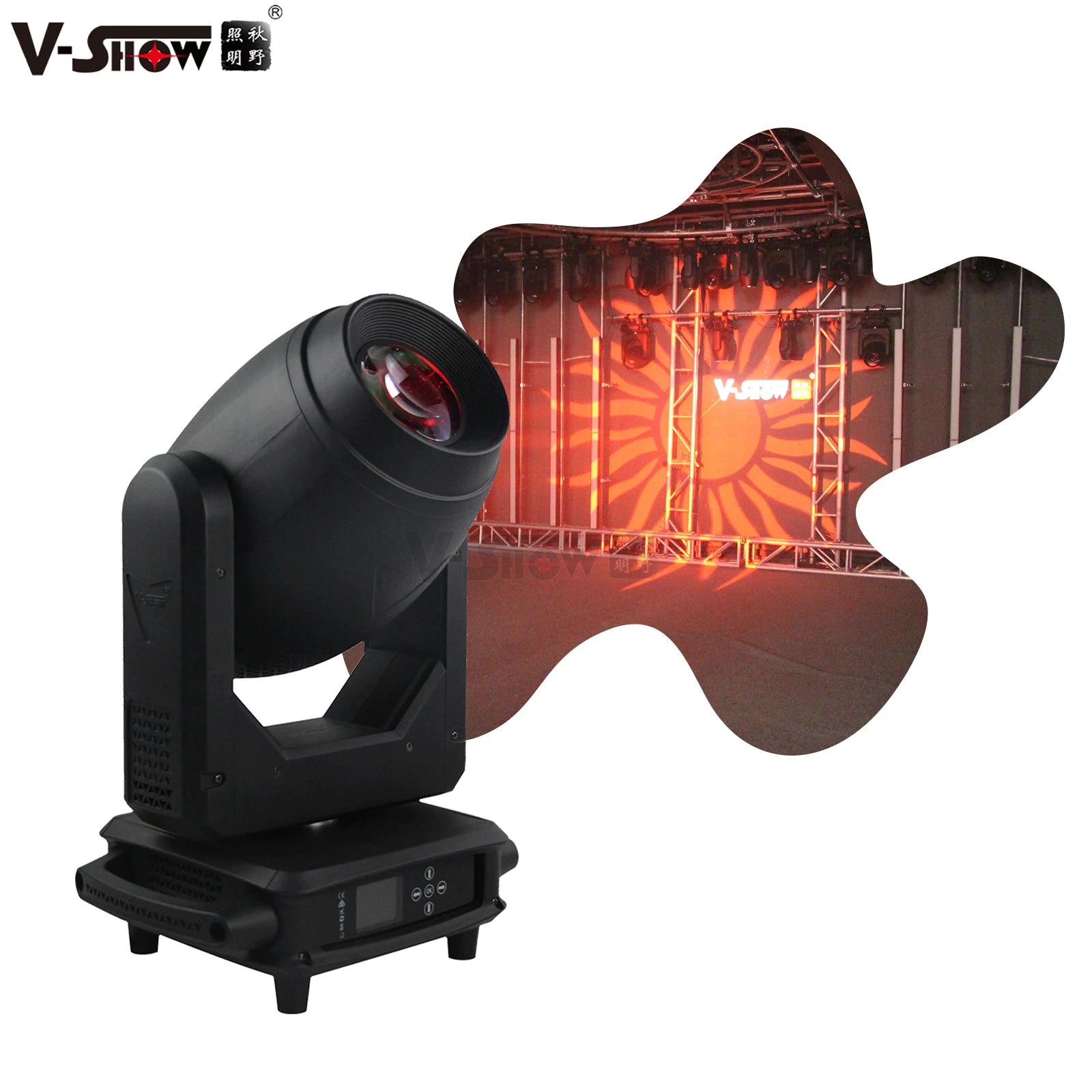 VSHOW S716 200w LED Beam SpotWash Moving Head Light Stage KTV Flash Wedding Show Bar New Product