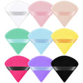 Wholesale Good Quality Cotton Customized Printing Logo Soft Pure Cosmetic Face Powder Puff Triangle Pattern