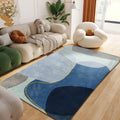 Modern Living Room Machine Made Anti-Slip PET Friendly Flannel Velvet Rugs Printed Carpets