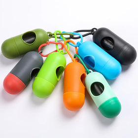 Portable Pet Garbage Bag Dispenser for Cats and Dogs to Go Out Soft Silicone Dog Poop Bag Poop-shaped Storage Box Pet Tools