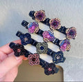 IN STOCK Hot Selling Sparkling Crystal Stone Braided Hair Clips Wholesale Price Elegant Hair Clips for Women Accessories
