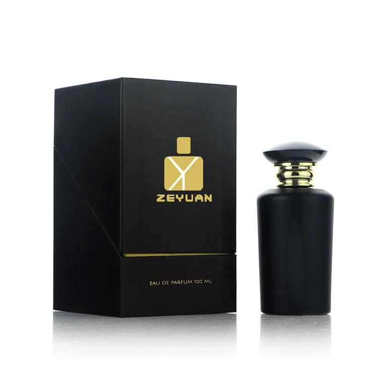 Factory Sale Empty Perfume Bottle Box 100ml Black Matte Fragrances Bottle Cologne Bottles and Packaging Box