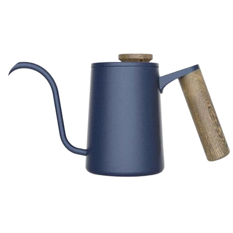 Hand Drip Coffee Pouring Kettle  Pour Over Gooseneck Tea Pot Kitchen Machine  Home Brewing Drip Pitcher With Wood Handle