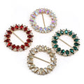 Custom Color Round Crystal Garment Decorative Acrylic Rhinestone Buckle Ladies Shoe Buckles MegaBDM