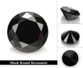 LusterGEM Moissanite Gems Black Diamonds Round Brilliant Cut Black Moissanite Stones for Moissanite Jewelry