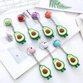 Zeamor Wholesale Custom Cheap Shape Logo 2D PVC Keychain 3D Soft PVC Rubber Avocado Keyrings