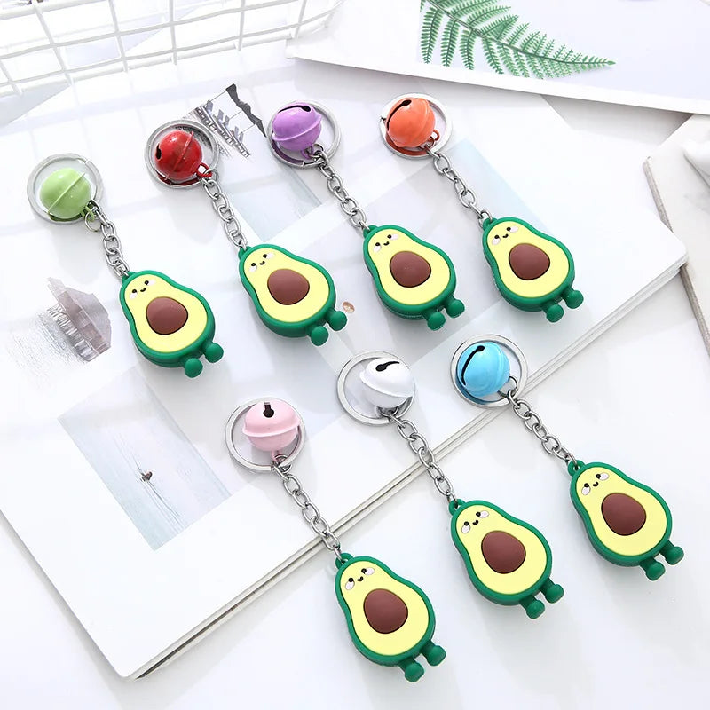 Zeamor Wholesale Custom Cheap Shape Logo 2D PVC Keychain 3D Soft PVC Rubber Avocado Keyrings
