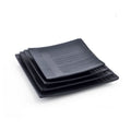 Wholesale Custom Logo Black Melamine Dinner Plate Dinner Set Unbreakable Restaurant Plastic Dish  Melamine Plates Square