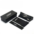 Custom logo Sunglasses Case Folding PU Leather Glasses Boxes Packaging
