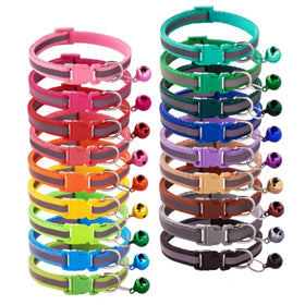 Colored Buckle Reflective Cat Collar Patch Bell Collar Pet Dog Cat Collar