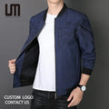 Liu Ming Custom Logo Wholesale Men Casual Stand Collar Baseball Business Slim Trendy Zipper Plus Size 8XL Jackets