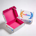 Custom Logo Printed Folding Shipping Box for Packaging Wedding Favors with Glossy Lamination and Embossing