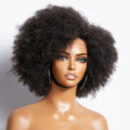 Machine Cheap Afro-kinky  Short Curly Human Hair Wig Bob Pixie Cut Lace Wig  Human Hair for Black Women