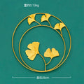 Hot Sale Nordic Golden Metal Wall Art Deco for Home Decor Living Room Bedroom Hanging Flower Plant Leaf Packaged in Opp Bag
