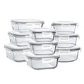 Factory Price Square Microwave Sealed Food Storage Glass Lunch LID Box