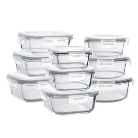 Factory Price Square Microwave Sealed Food Storage Glass Lunch LID Box