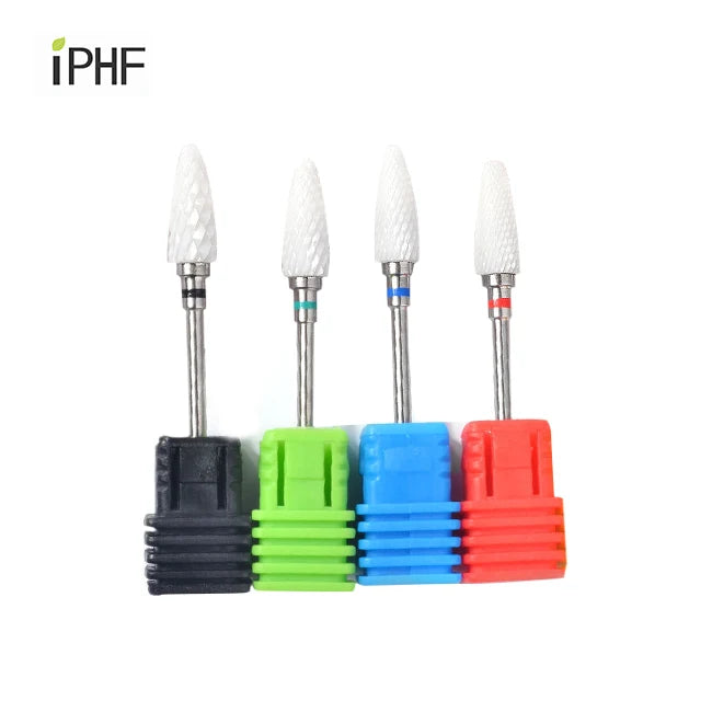 Ceramic Manicure Grinding Nails Polish Diamond Nail Drill Bits for Electric Nail Drill Machine Bit